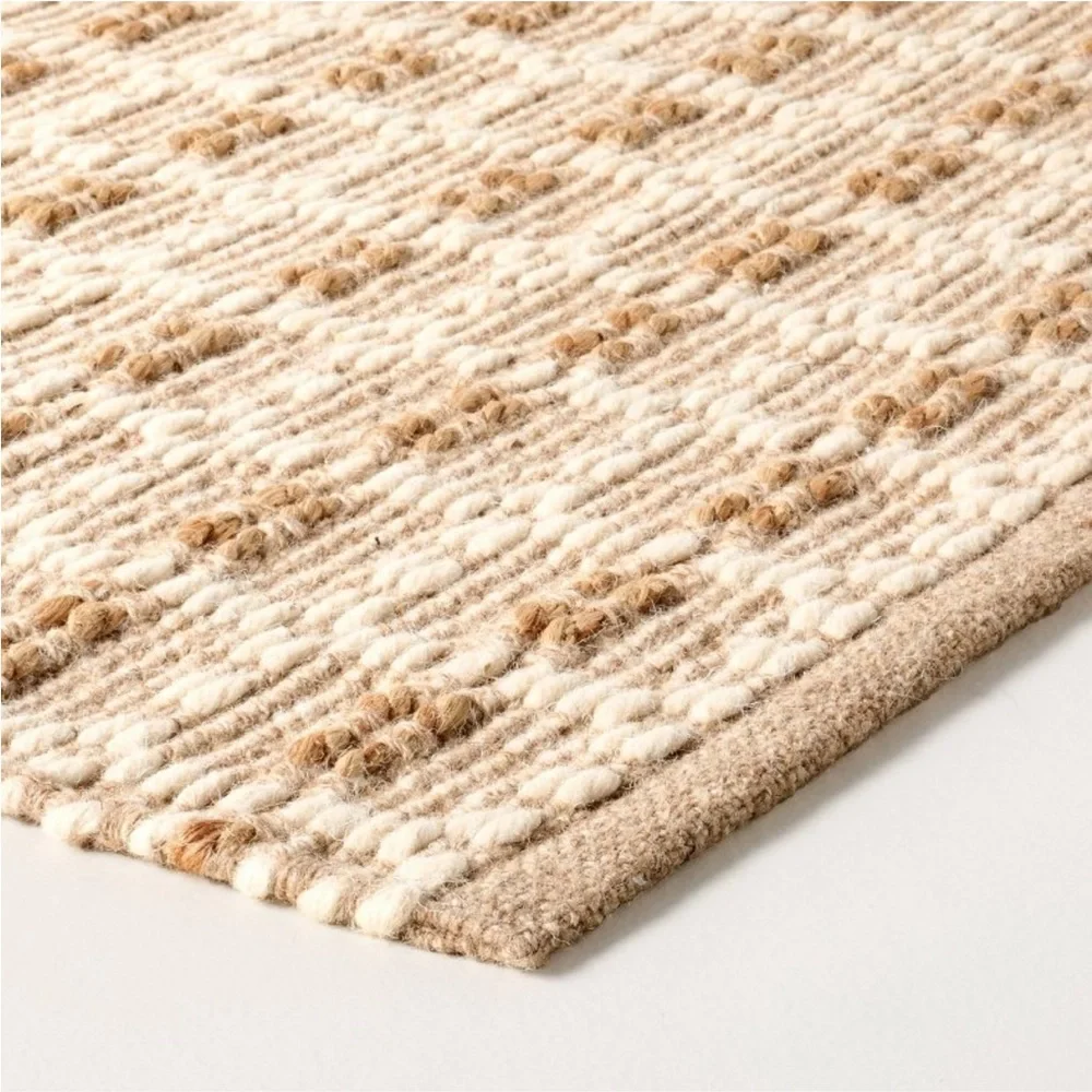 HEARTH & HAND NWT box grid rectangular handmade woven accent rug -2x3